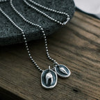 Unique Independent Handmade 999 Pure Silver Coin Charm Pendant Necklace Friends Themed Sterling Silver Jewelry For Retail Silver Jewelry Store