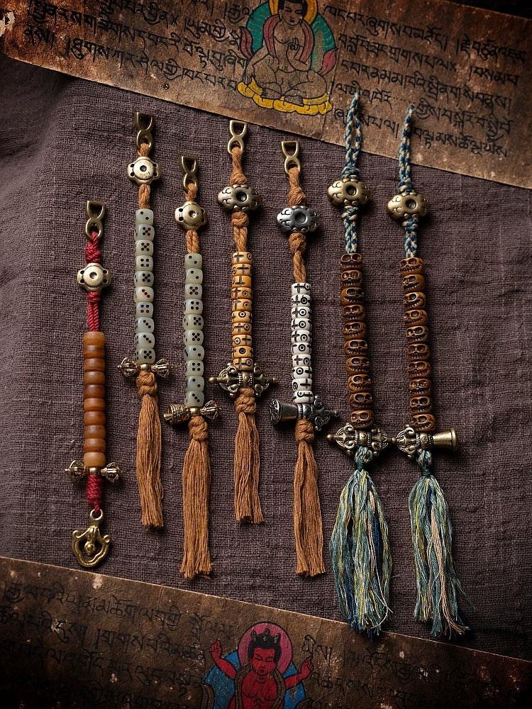 Authentic Tibetan Kajegdo Standard Counter Beads Accessory Yak Bone Camel Bone Mala Bracelet Side Pendant Tassel Small Tibetan Element Jewelry