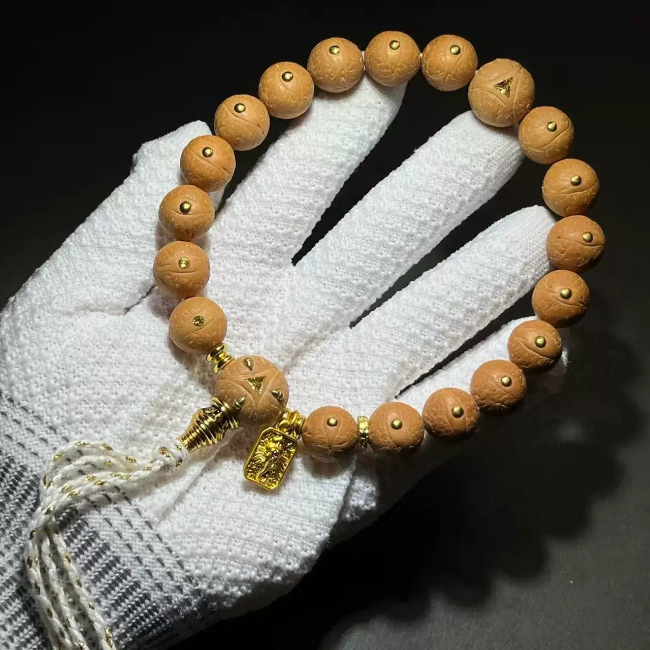 Genuine Nepalese Phoenix Eye Bodhi Bracelet Original Seed Inlaid Faro Eye Dragon Claw Handheld Wenwan Rosary Bead Factory Direct Sales