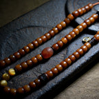 Tibet Natural Old Yak Bone Beads Prayer Mala Bracelet Handcrafted Tibetan Style Double Layer Yak Bone Bracelet for Men and Women Couples Spiritual Meditation Jewelry