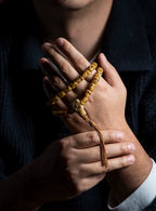 Hand Carved Replica Citipati Master Natural Aged Yak Bone Mala Beads Multi Wrap Bracelet Skull Citipati Master Yak Bone Carved Tibetan Prayer Beads Bracelet