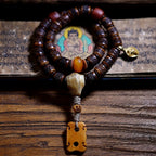 Natural Tibet Yak Bone Prayer Beads Bracelet Old Material Gaga Spirit Bone Agate Bracelet with Honey Wax Double Circle Couple Bracelet for Men and Women