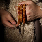 108 Beads Vintage Old Material Tibetan Natural Yak Bone Mala Prayer Beads Bracelet Men Traditional Tibetan Style Yak Bone Dzi Bead Hand String