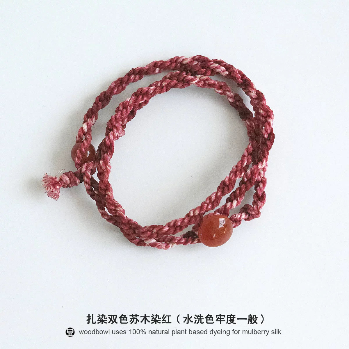 Original Handmade Natural Indigo Plant Dyed Mulberry Silk Cord Bracelet Unisex Couple Wristband Handcrafted Adjustable Silk Braid Bracelet For Men Women Lovers Matching Couple Jewelry