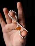 Miniature Star-Moon Bodhi Bracelet Single Loop Large Blank Space Sandalwood Beads Wrist Bracelet Handcrafted Natural Buddhist Prayer Mala Beads Mini Star-Moon Bodhi Single Circle Bracelet for Daily Wear Meditation