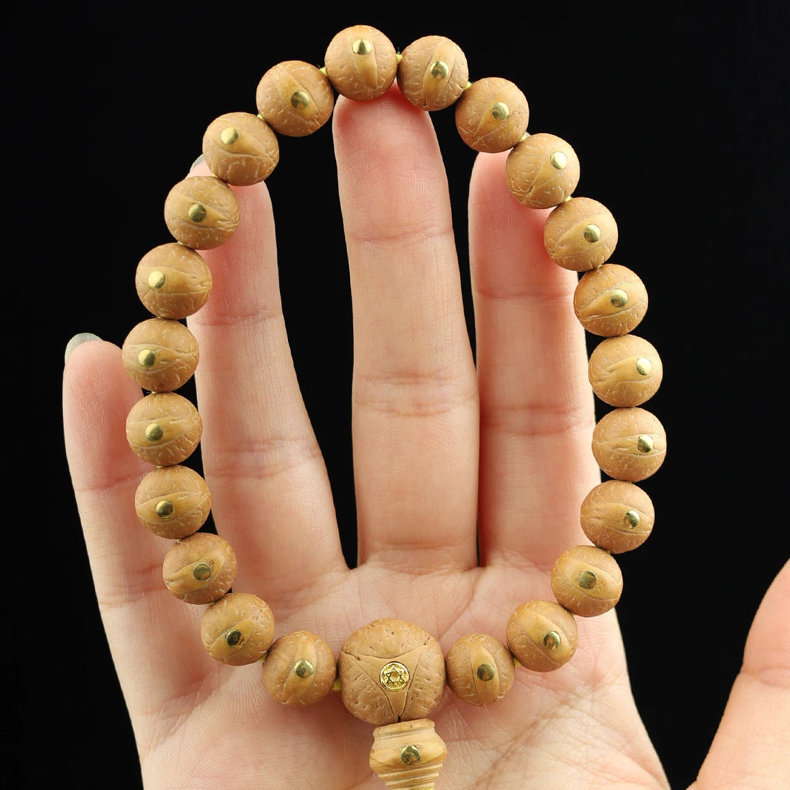 Cheng Xianhe, Nepal Small Phoenix Eye Bodhi Custom Inlaid Gold, Silver and Copper Green Pine Nails Red Skin Yellow Skin Single Warehouse Thick Skin
