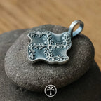 Original Handmade 999 Pure Silver Pendant Necklace Vintage Art Style Handcrafted Jewelry Unique Independent Designer Jewelry