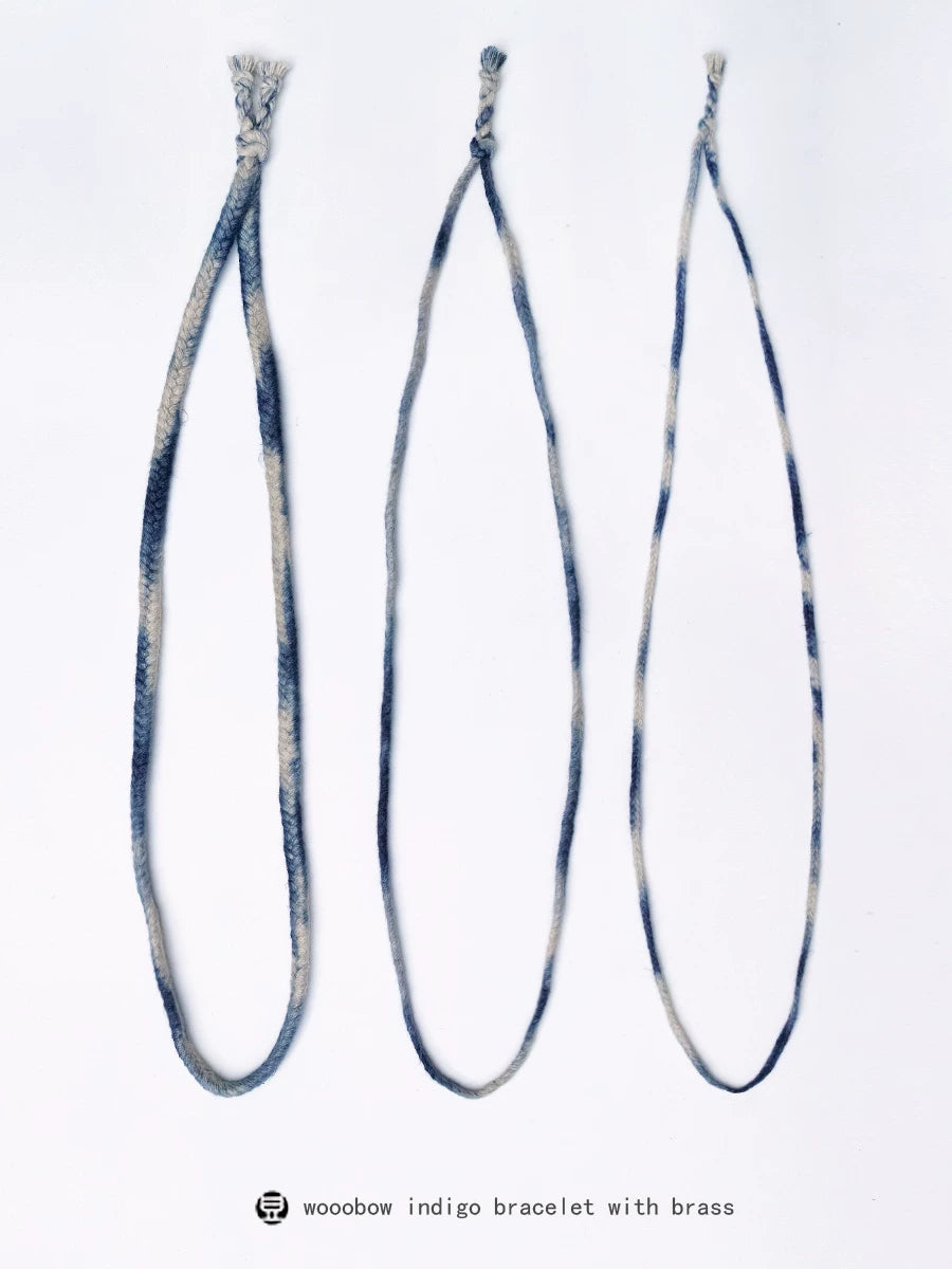 Handmade Plant Dyed Cotton Linen Five Strand Braid Pull Over Necklace Original Design Unisex Sweater Chain Bohemian Style Daily Wear Neck Rope For Men And Women