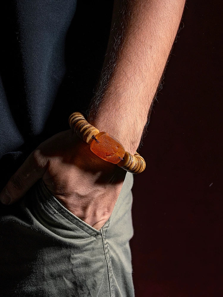 Natural Old Yak Bone Tibetan Spiritual Mala Beads Bracelet One Picture One Item Tibetan Bone Polished Gaha Single Strand Bracelet