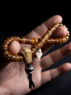 Original Tibetan Style Antique Yak Bone Beads Bracelet Traditional Tibetan Sacred Spirit Bone Handheld Mala For Hand Polishing Play Collection