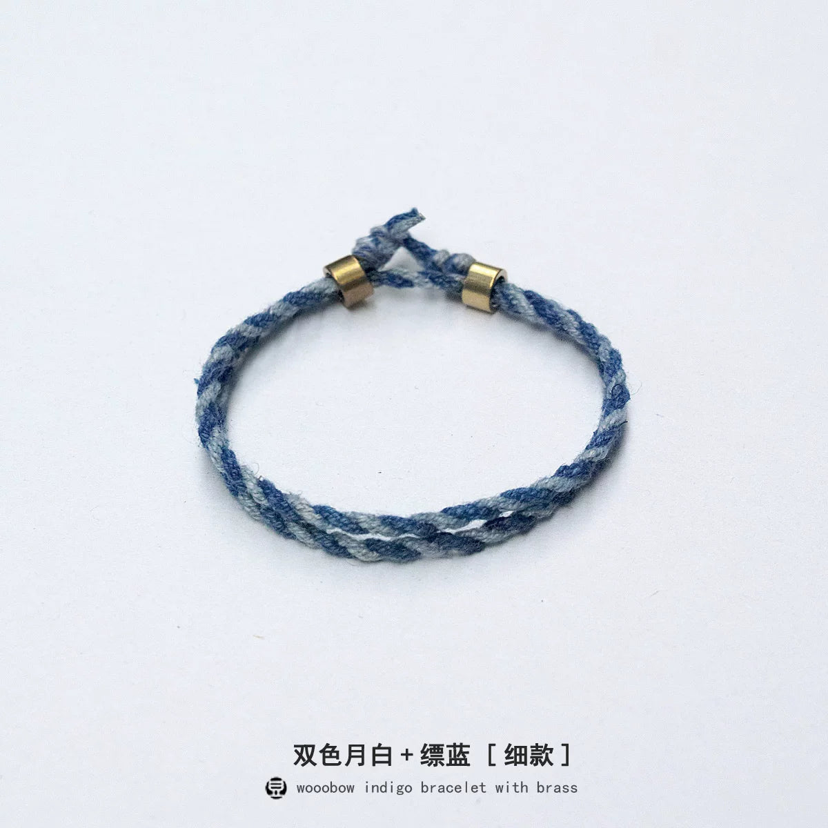 Handmade Two Layer One Size Blue Indigo Dyed Cotton Linen Woven Vintage Doudengmuwa Bracelet Boho Style Couple Woven Bangle For Men And Women Daily Wear