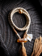 Original Design Large Blank Area Star-Moon Bodhi Beads Bracelet 108 Beads Tibetan Style Rosary Mala Beaded Bracelet for Women