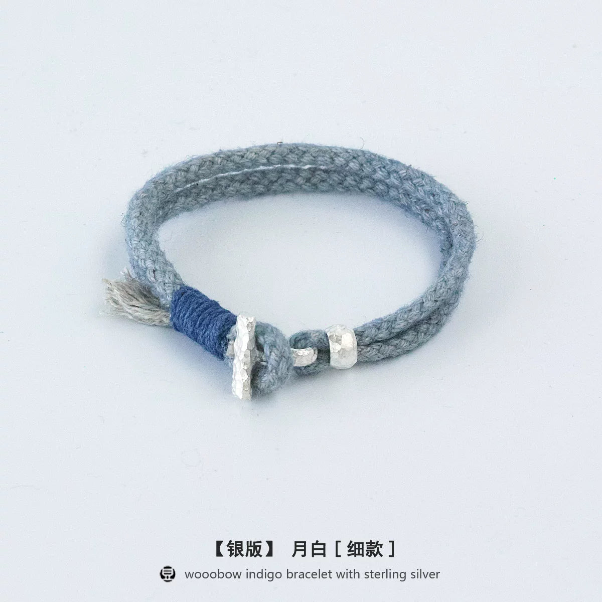 Handmade Indigo Dyed Cotton Linen Braided T Buckle Bracelet Antique Brass Clasp Unisex Couple Woven Bracelet Trendy Street Style Fashion Jewelry Gift for Men Women Boyfriend Girlfriend