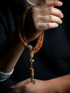 108 stykker gamle tibetanske naturlige yak-knogle bedekranse Mala armbånd mænd armbånd til daglig brug håndholdt buddhistisk Mala yak-knogle smykker