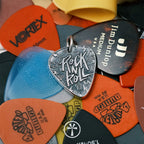 Handmade Independent Original Design Rock and Roll 999 Sterling Silver Guitar Pick Pendant Charm Necklace Silver Jewelry for Jewelry Store244