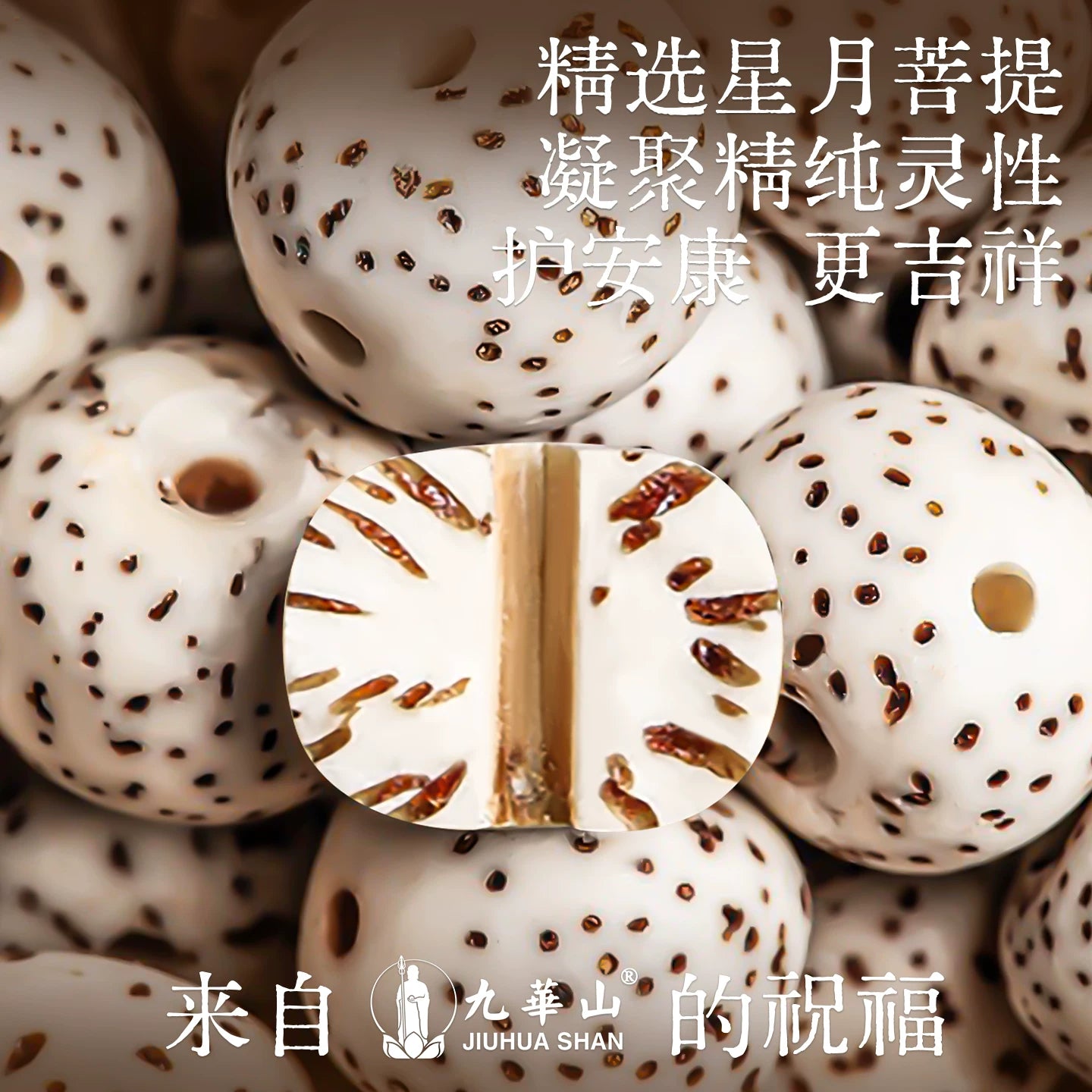 Jiuhua Mountain Natural Original Ecological Star Moon Bodhi Bracelet Men's Wenwan Buddha Bead Bracelet Women's Single Circle Transfer Bead Bodhi Seed