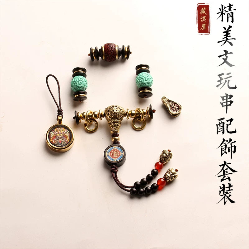 Tibetan Wenwan 108 Buddha Beads Accessories Set Bead Separator Tee Full Set of DIY King Kong Star Moon Passion Seed Accessories