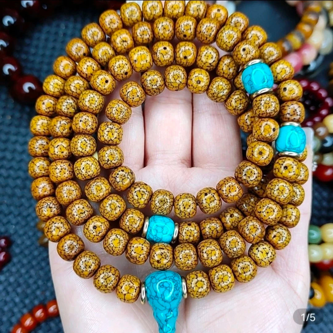 Xingyue Bodhi 108 bot manipulation old opening pattern old bucket bead neck hanging (about 10 times 9)