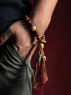 Inherited Tibetan Natural Old Material Yak Bone Prayer Beads Bracelet Single Circle Handheld Beaded Bracelet for Men Bone GAGA Collectible Hand Play Bracelet