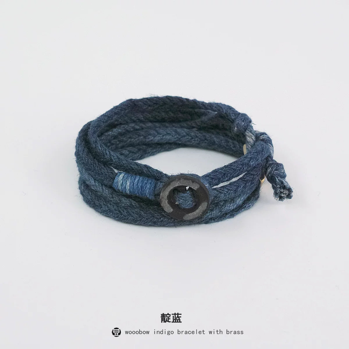 Handmade Original Five Strand Braided Bracelet Pure Silver Indigo Dyed Cotton Linen Couple Wristband Unisex Hand Braided Rope Bracelet Handcrafted Blue Dyed Fashion Adjustable Jewelry for Men and Women