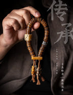 Original Handmade Traditional Tibetan Style Old Material Yak Bone Prayer Beads Bracelet Handheld Replicated Spiritual Bone For Playing And Collection
