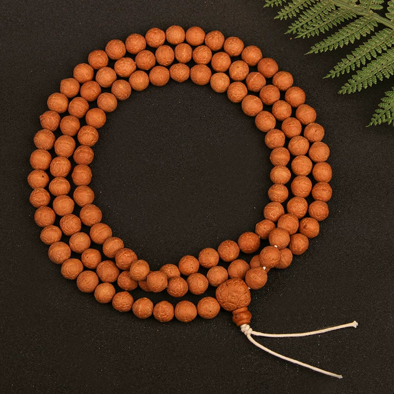Natural round Nepalese phoenix eye Bodhi bracelet, Buddha beads, small single circle, handheld men's and women's rosary beads, beeswax accessories, Wenwan