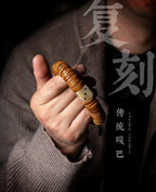 Authentic Tibetan Old Yak Bone Prayer Beads Single Loop Bracelet Men Natural Ling Bone Handstring for Hand Playing Collection