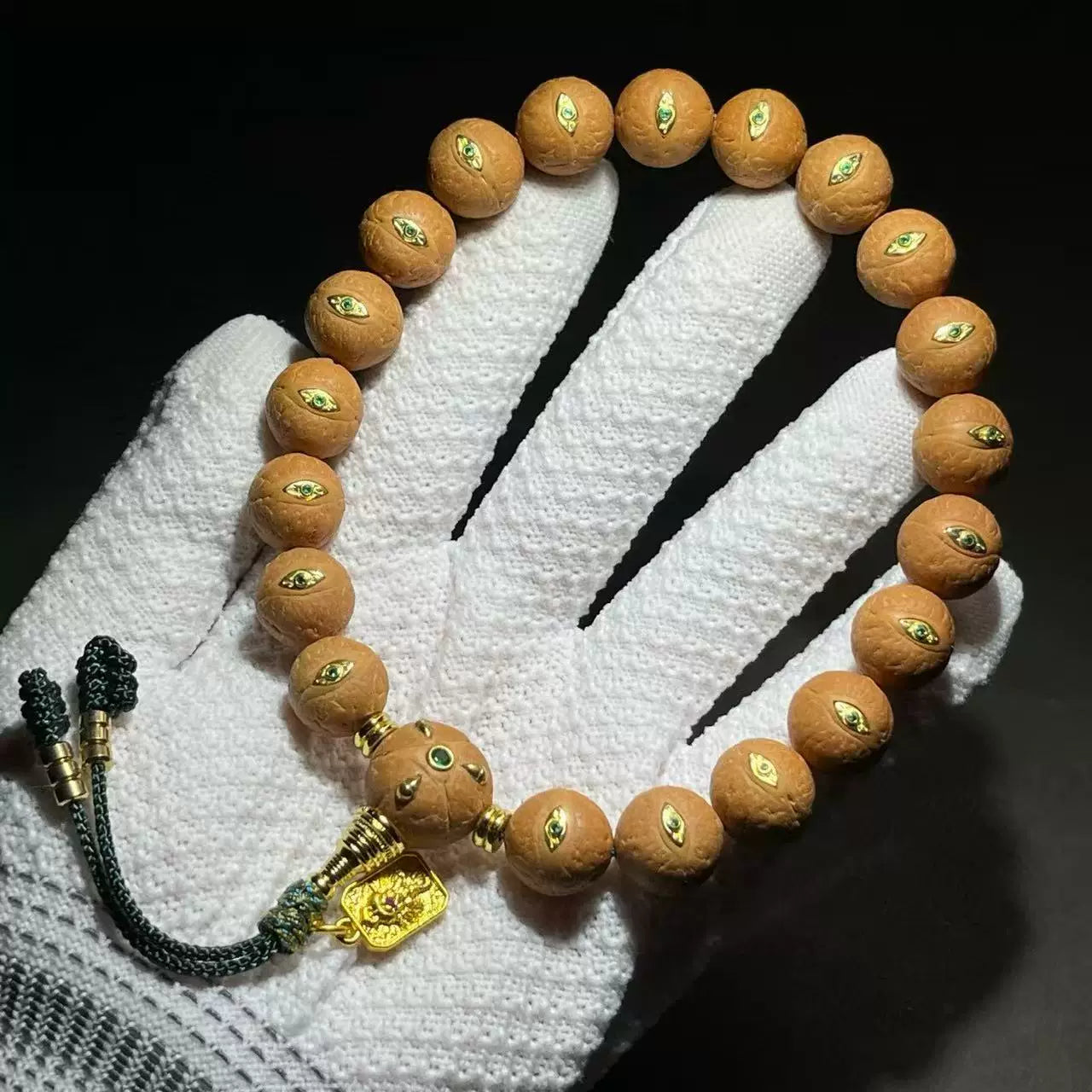 Genuine Nepalese Phoenix Eye Bodhi Bracelet Original Seed Inlaid Faro Eye Dragon Claw Handheld Wenwan Rosary Bead Factory Direct Sales