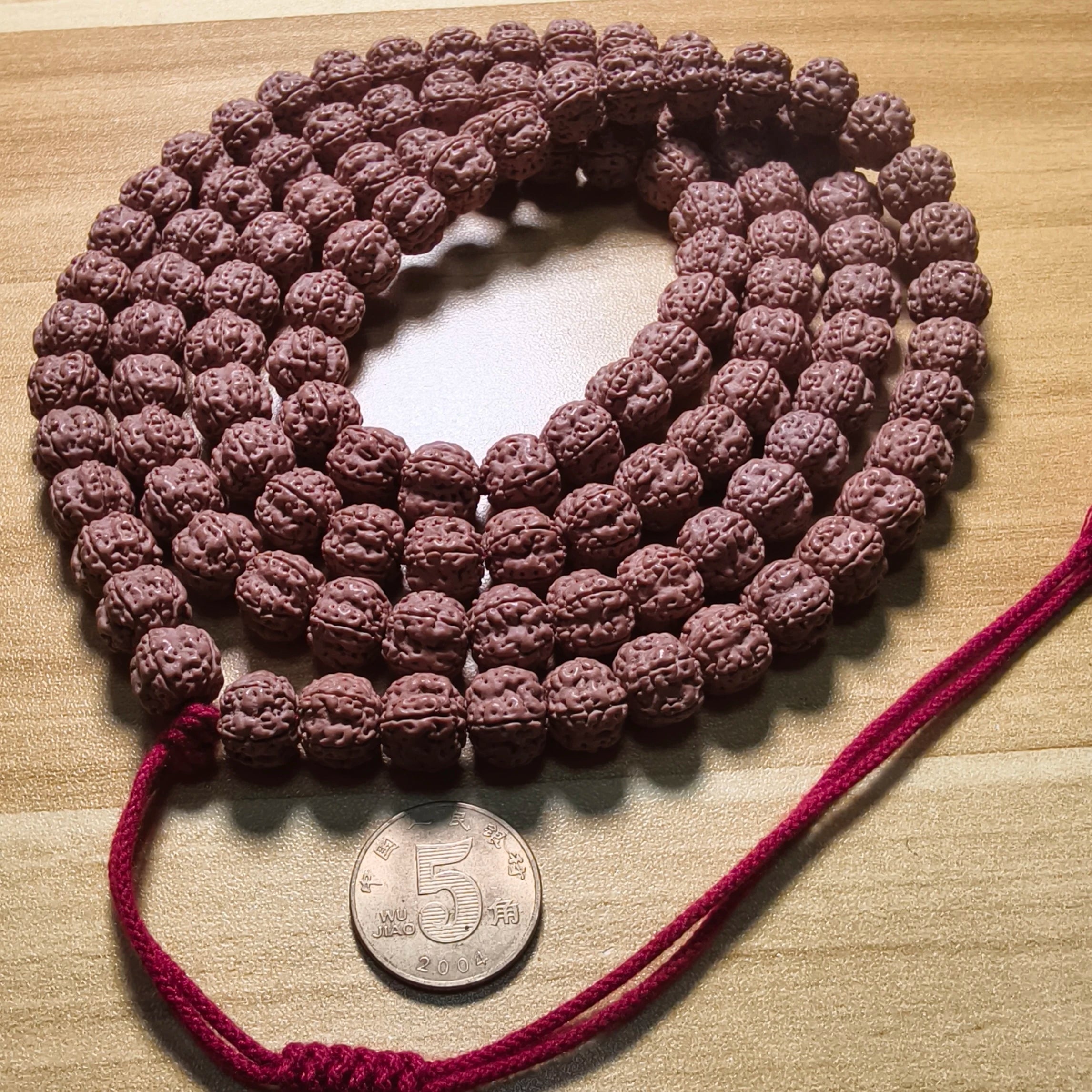 Graduation level Red skin burst meat Plum blossom king Little King Kong original seed Bodhi seeds 108 Wenwan handheld Buddha beads