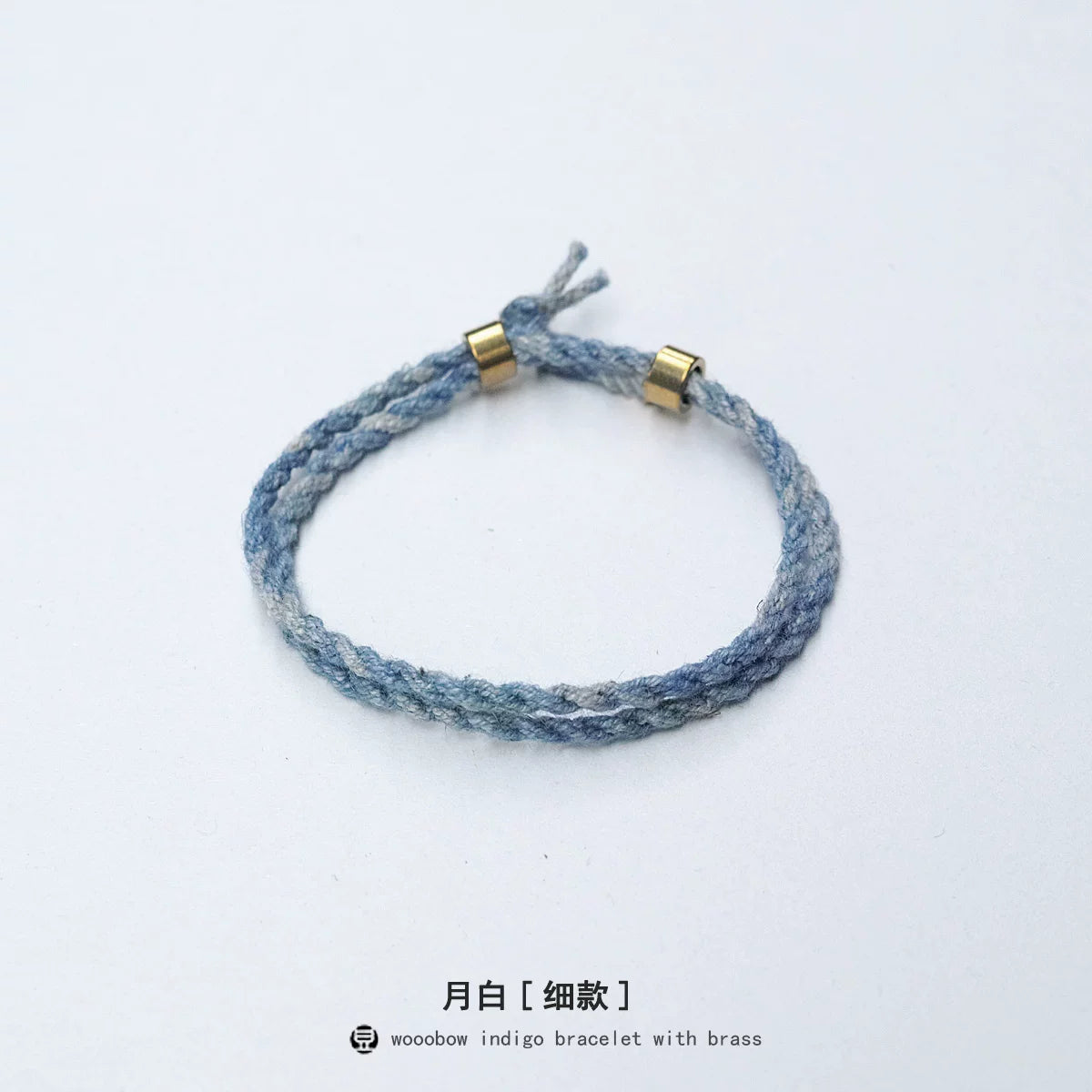 Handmade Two Layer One Size Blue Indigo Dyed Cotton Linen Woven Vintage Doudengmuwa Bracelet Boho Style Couple Woven Bangle For Men And Women Daily Wear