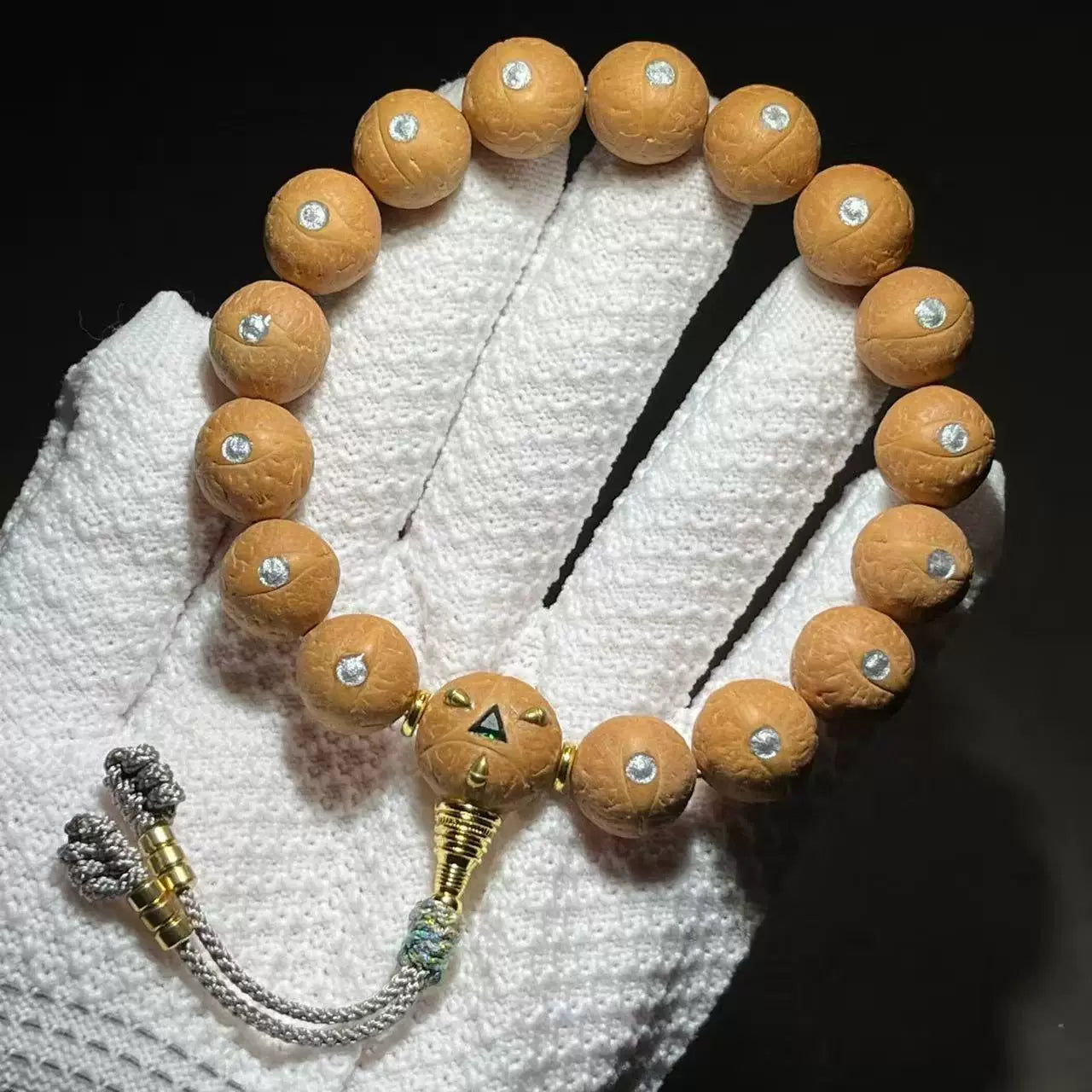 Genuine Nepalese Phoenix Eye Bodhi Bracelet Original Seed Inlaid Faro Eye Dragon Claw Handheld Wenwan Rosary Bead Factory Direct Sales