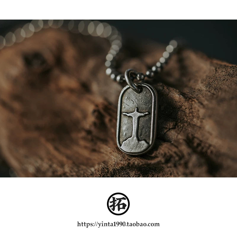 Handmade Original 999 Pure Silver Coin Pendant Necklace Sterling Silver Silver Jewelry Unique Artistic Charm Jewelry for Daily Wear from Independent Designer Jewelry Store