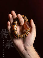 Natural Old Yak Bone Tibetan Spiritual Mala Beads Bracelet One Picture One Item Tibetan Bone Polished Gaha Single Strand Bracelet