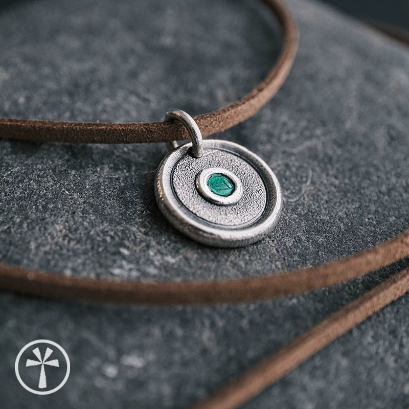 Handmade 99 Pure Sterling Silver Enamel Silver Coin Charm Necklace Original Independent Design Fine Silver Jewelry From Trusted Jewelry Store