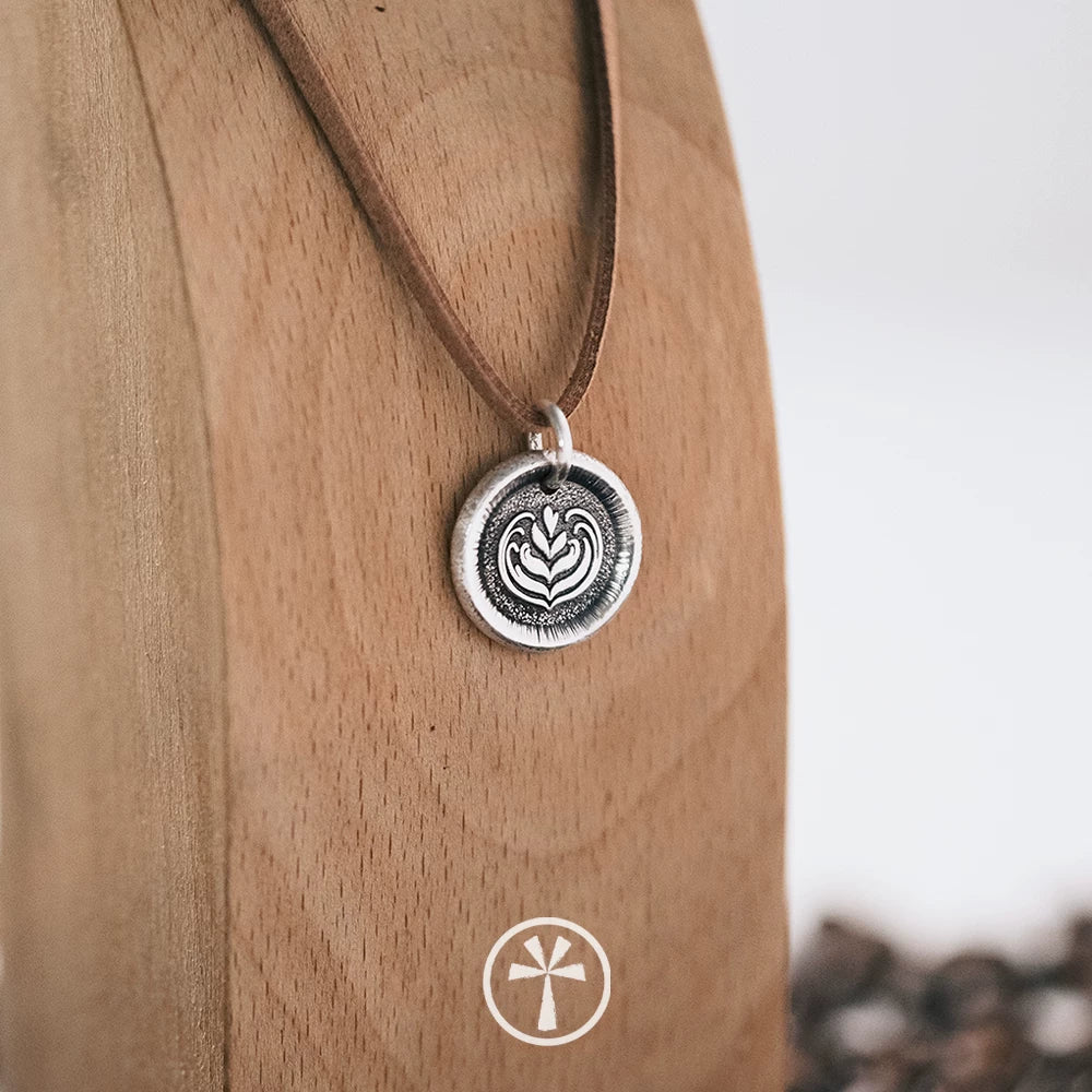 Handmade Independent Original Design Vintage Artistic Sterling Silver Charm Necklace Pure Silver Pendant Fine Silver Jewelry For Jewelry Store