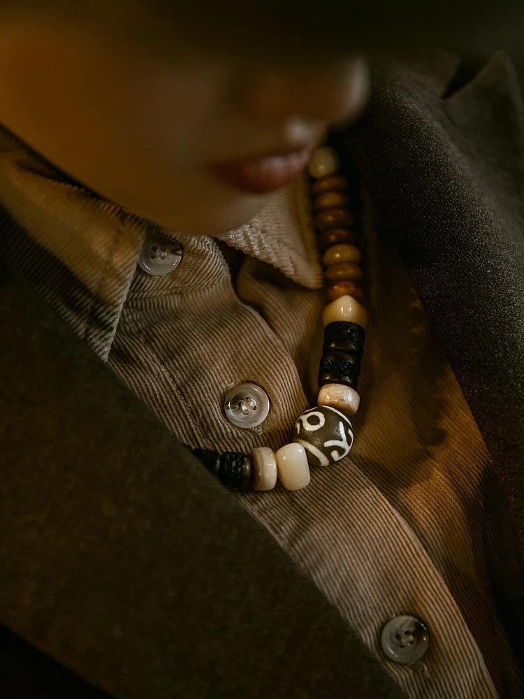 Natural Yak Bone Camel Bone Multi Treasure Beads Bracelet Tibetan Style Multi Circle Ethnic Bracelet Unisex Handmade Ethnic Jewelry For Men Women Daily Wear and Collection