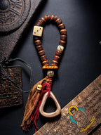 Inherited Tibetan Natural Old Material Yak Bone Prayer Beads Bracelet Single Circle Handheld Beaded Bracelet for Men Bone GAGA Collectible Hand Play Bracelet