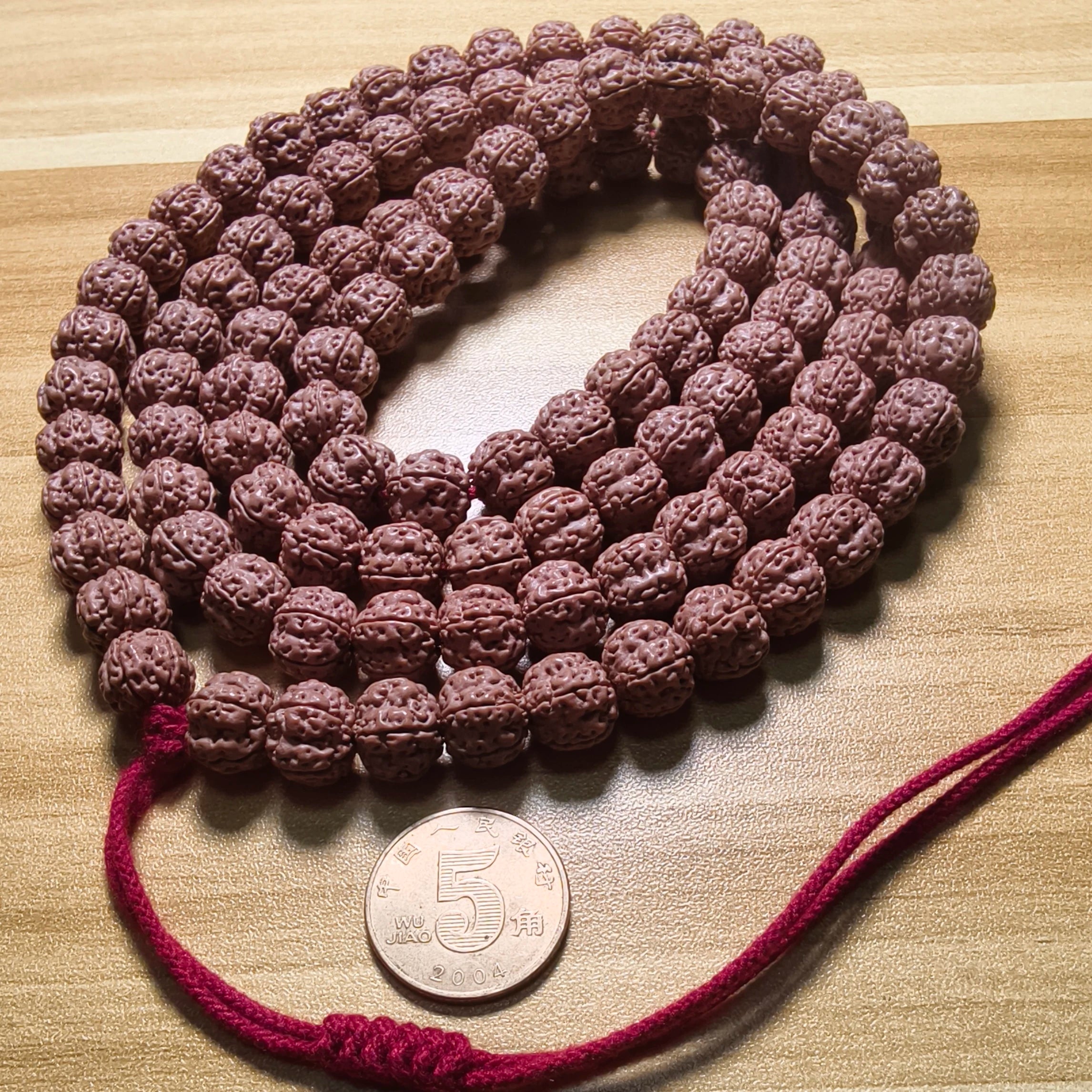 Graduation level Red skin burst meat Plum blossom king Little King Kong original seed Bodhi seeds 108 Wenwan handheld Buddha beads