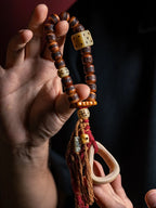 Inherited Tibetan Natural Old Material Yak Bone Prayer Beads Bracelet Single Circle Handheld Beaded Bracelet for Men Bone GAGA Collectible Hand Play Bracelet