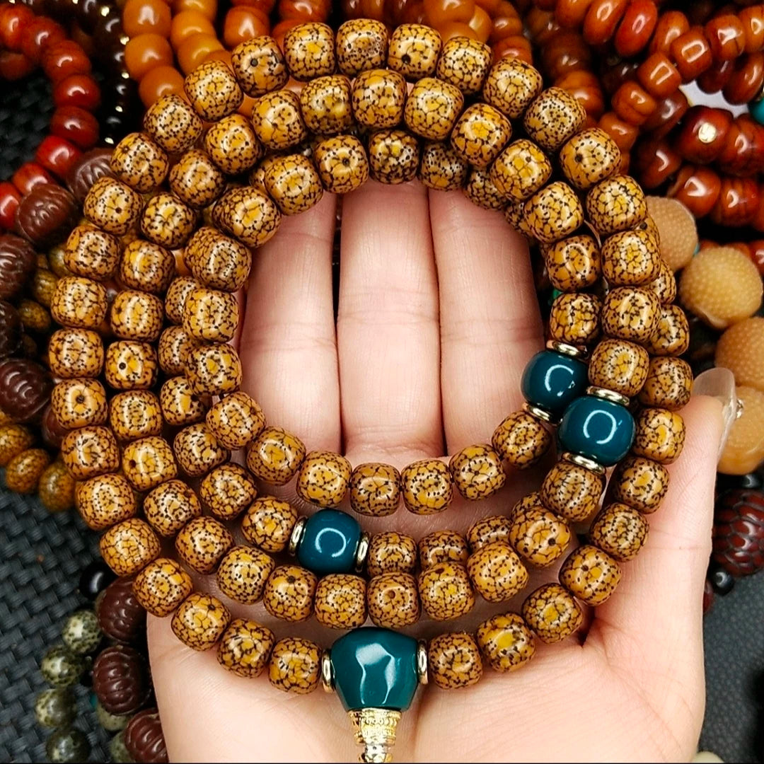 Xingyue Bodhi 108 bot manipulation old opening pattern old bucket bead neck hanging (about 10 times 9)