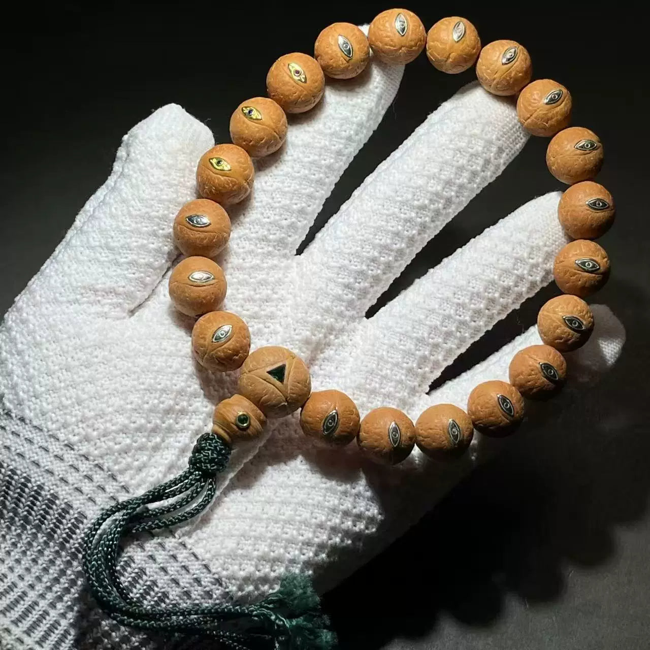 Genuine Nepalese Phoenix Eye Bodhi Bracelet Original Seed Inlaid Faro Eye Dragon Claw Handheld Wenwan Rosary Bead Factory Direct Sales