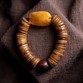 Natural Old Yak Bone Tibetan Spiritual Mala Beads Bracelet One Picture One Item Tibetan Bone Polished Gaha Single Strand Bracelet