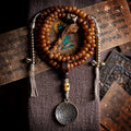 Original ecology 108 Pcs Natural Yak Bone Beads Bracelet for Men and Necklace for Women Couple Tibetan Style Handmade Mala Prayer Beads Jewelry