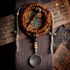 Original ecology 108 Pcs Natural Yak Bone Beads Bracelet for Men and Necklace for Women Couple Tibetan Style Handmade Mala Prayer Beads Jewelry