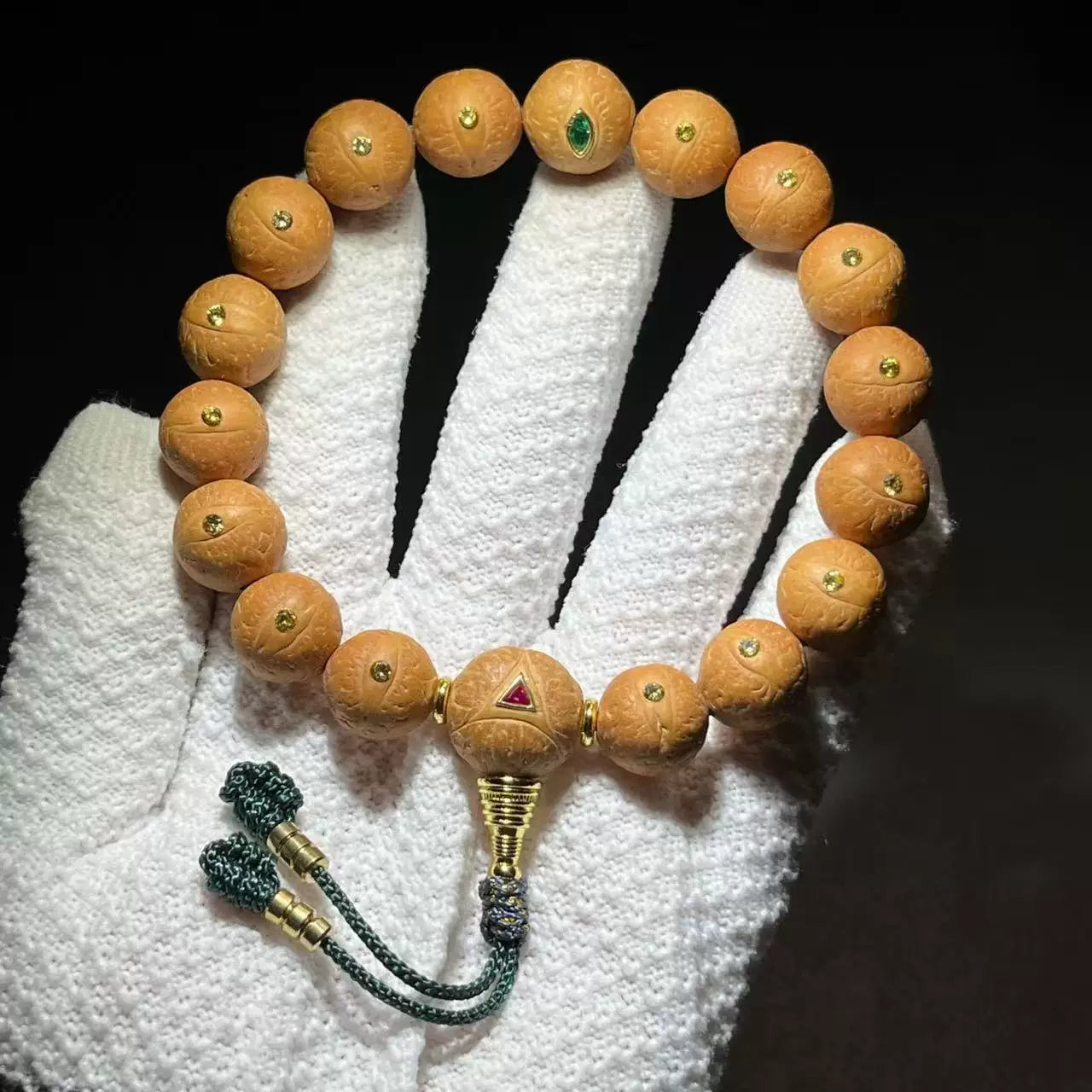 Genuine Nepalese Phoenix Eye Bodhi Bracelet Original Seed Inlaid Faro Eye Dragon Claw Handheld Wenwan Rosary Bead Factory Direct Sales