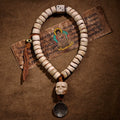 Original Tibetan Natural Yak Bone Mala Prayer Beads Bracelet 36 Beads Original Ecological Handheld Mala For Men Tibetan Authentic Play Buddhist Prayer Beads