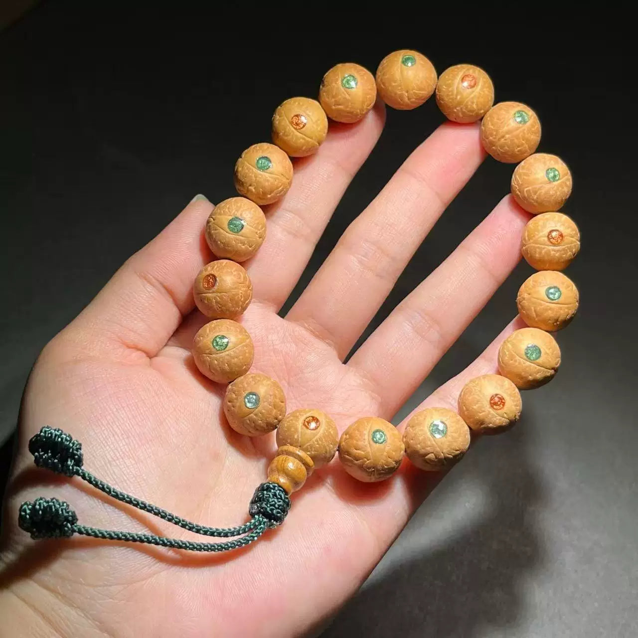 Genuine Nepalese Phoenix Eye Bodhi Bracelet Original Seed Inlaid Faro Eye Dragon Claw Handheld Wenwan Rosary Bead Factory Direct Sales