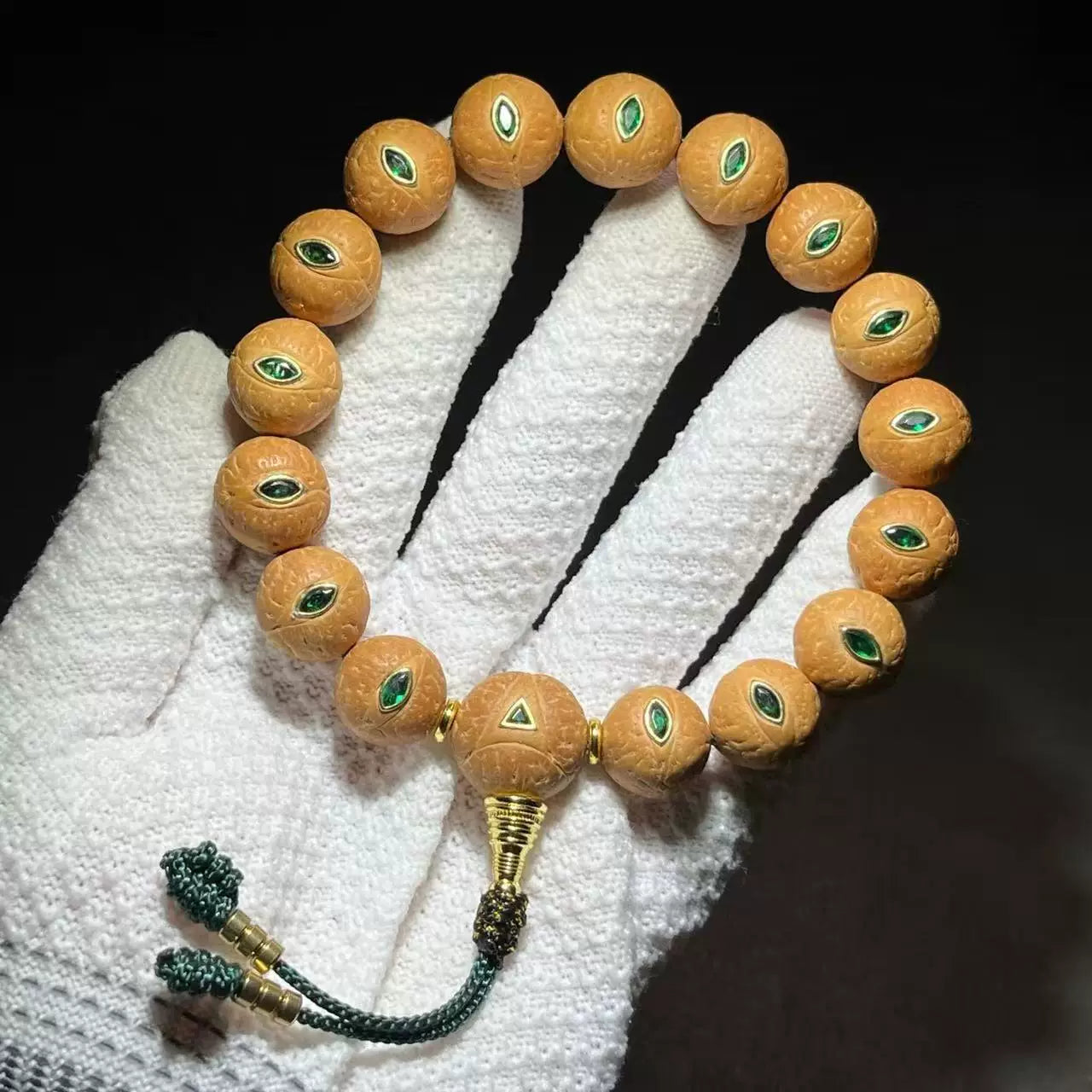 Genuine Nepalese Phoenix Eye Bodhi Bracelet Original Seed Inlaid Faro Eye Dragon Claw Handheld Wenwan Rosary Bead Factory Direct Sales