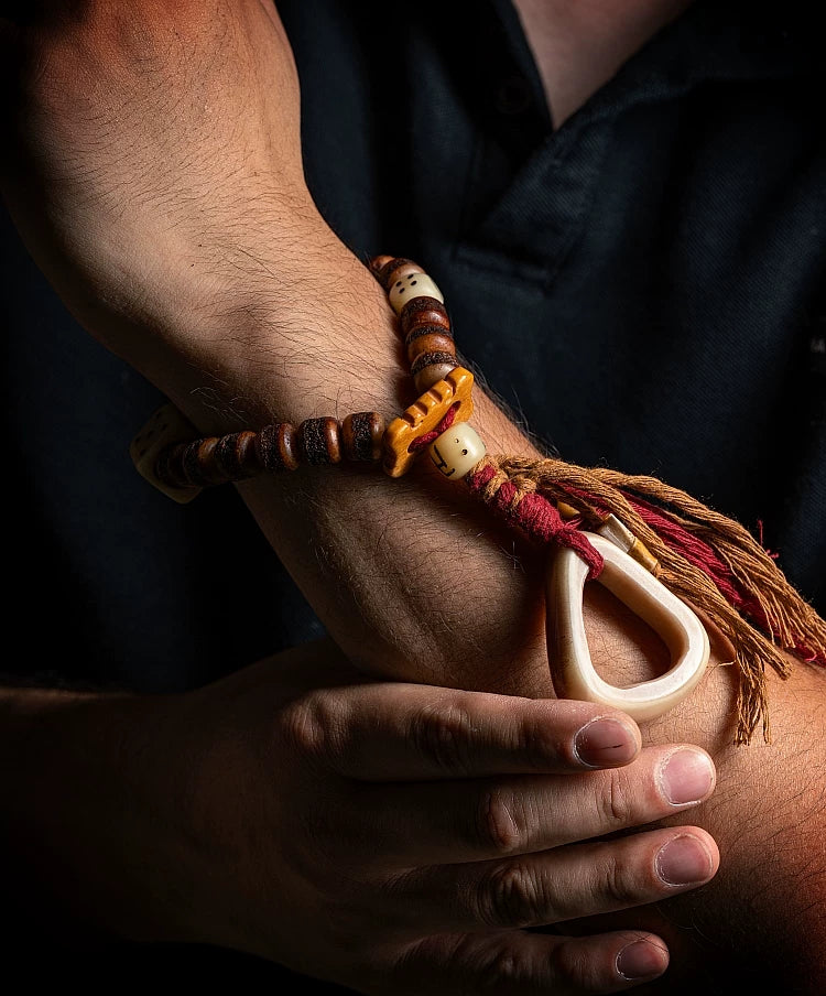 Inherited Tibetan Natural Old Material Yak Bone Prayer Beads Bracelet Single Circle Handheld Beaded Bracelet for Men Bone GAGA Collectible Hand Play Bracelet