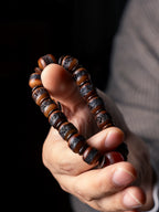 Original Design Tibetan Gahwa Old Yak Bone Prayer Beads Bracelet Handmade Tibetan Buddhist Spiritual Blessing Vintage Sacred Old Material Mala Wrist Bracelet